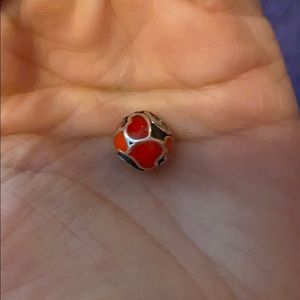 Red heart pandora charm